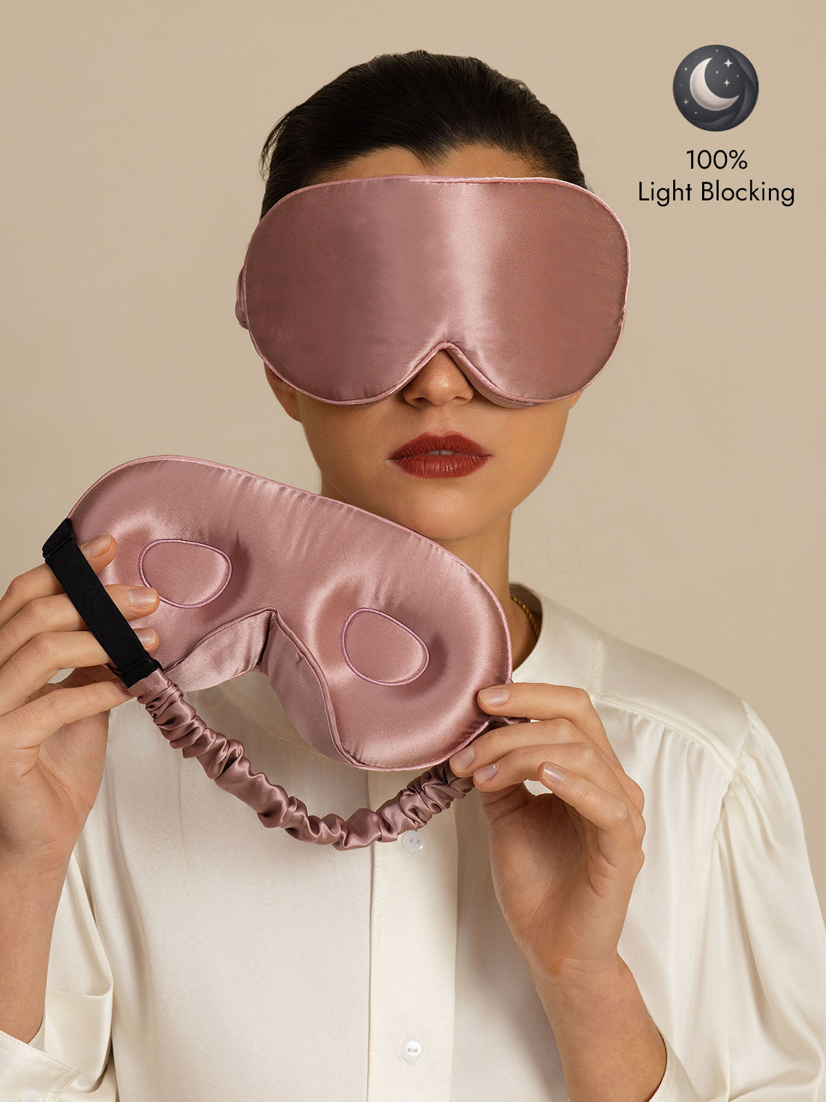 [Pale Mauve] SilkSilky-UK 22Momme Sleep Mask 001