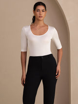 [White] SilkSilky-UK Half Sleeve Women's T-Shirt 001