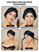 [Dark Blue] SilkSilky-UK Sleep Cap 006