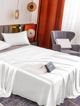 [White] SilkSilky-UK 19Momme Bed Linen Set 004