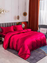 [Wine] SilkSilky-UK 19Momme Pure Silk Bedding Set 005