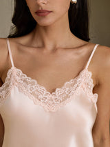 [Pink] SilkSilky-UK Spaghetti Strap V Neck Camisole 004