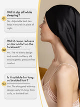[Black] SilkSilky-UK Sleep Cap 008
