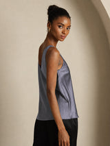 [Dark Gray] SilkSilky-UK Sleeveless V Neck Camisole 005