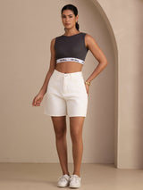 [Gray] SilkSilky-UK Sleeveless Crew Neck Camisole 007