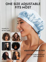 [Light Blue] SilkSilky-UK Sleep Cap 006
