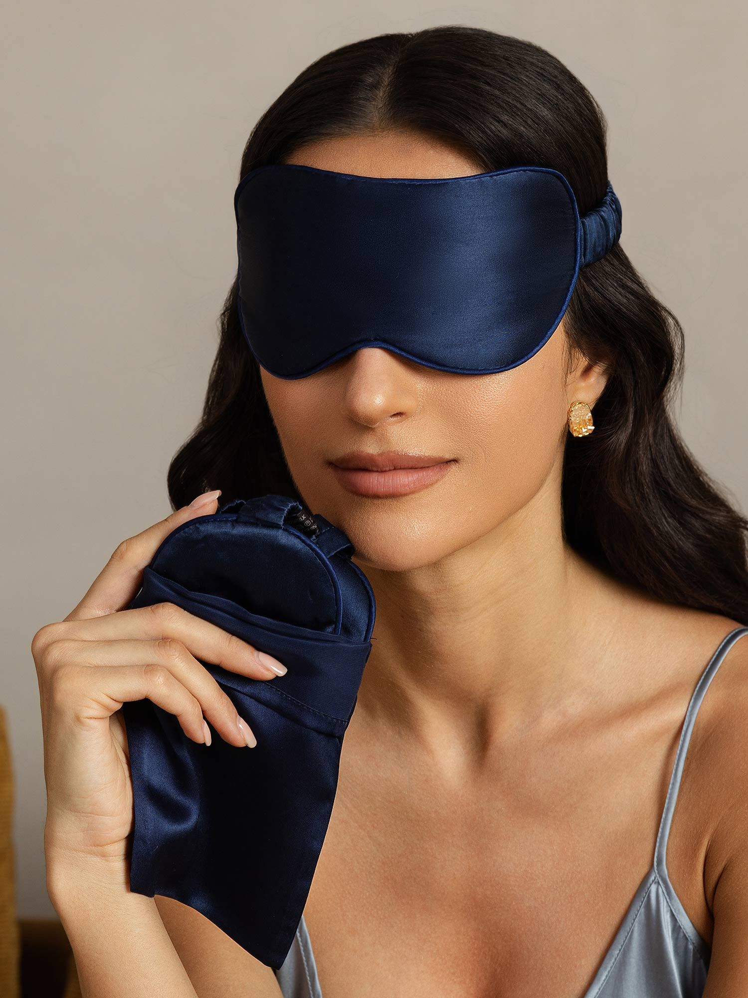 [DarkBlue] SilkSilky-UK Pure Silk Eye Mask 001