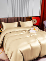 [Beige] SilkSilky-UK 22Momme Pure Silk Bedding Set 006,