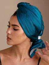 [Teal] SilkSilky-UK Hair Towel Wrap 004