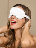 SilkSilky-UK 19Momme Pure Silk Eye Mask White 004