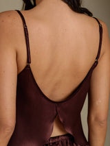 [Brown] SilkSilky-UK Spaghetti Strap Camisole Set 005