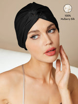 [Black] SilkSilky-UK Sleep Cap 001