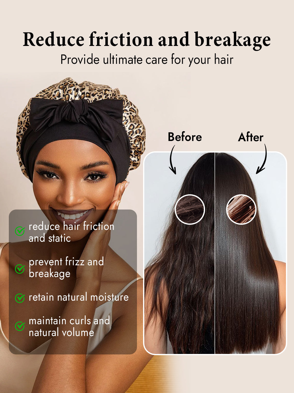 [Leopard] SilkSilky-UK Pure Silk Sleep Cap 003