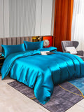 SilkSilky UK 22Momme Pure Silk Bedding Set Teal 004