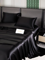 [Black] SilkSilky-UK 25Momme Bed Linen Set 003