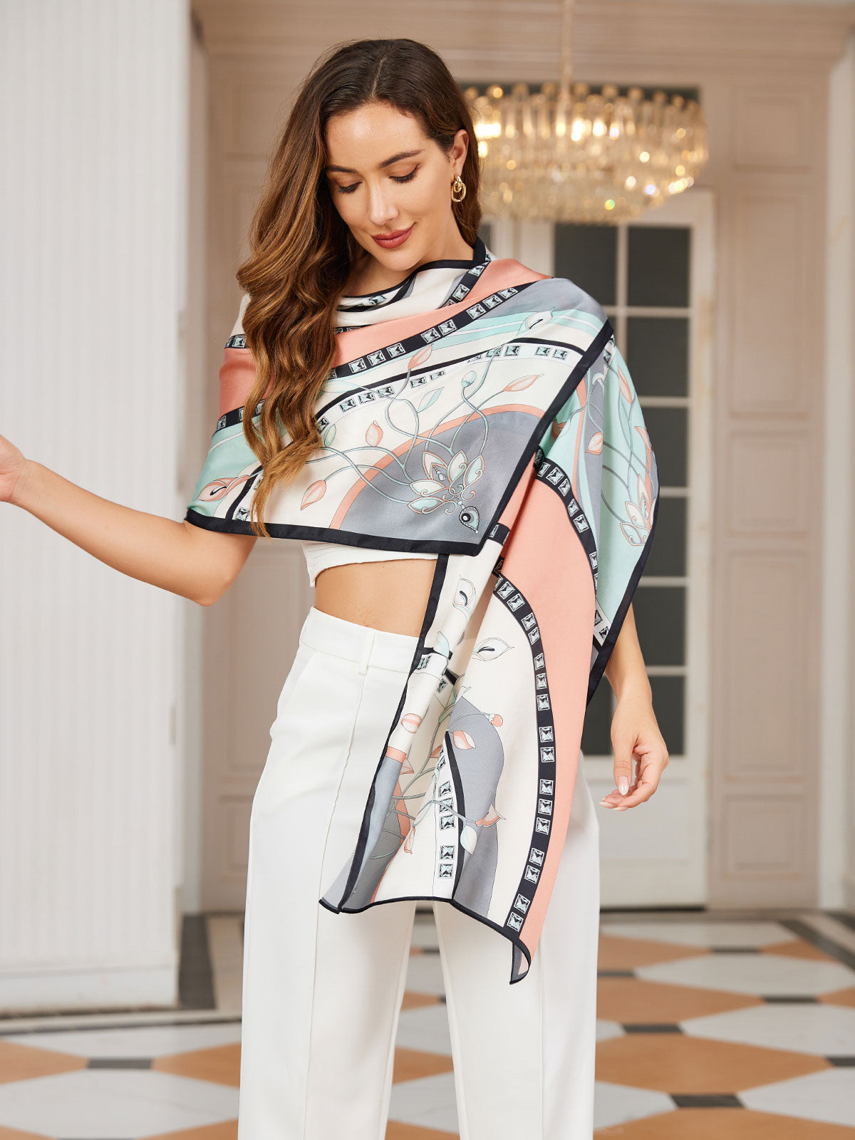 [P030] SilkSilky-UK Pure Silk Scarf 001,