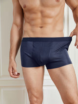 [Dark Blue] SilkSilky-UK 100% Silk Jersey Men's Underwear 004