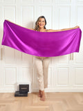 SilkSilky UK Pure Silk Scarf Purple 002