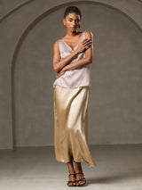 [Shadow Gray] SilkSilky-UK Sleeveless V Neck Camisole 007