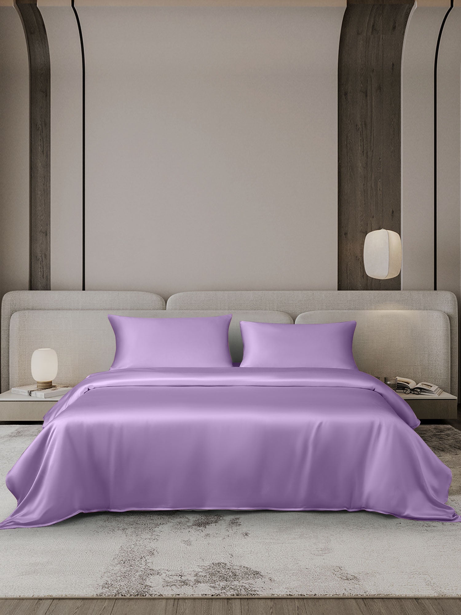 [Lavender] SilkSilky-UK 19Momme Bed Linen Set 002