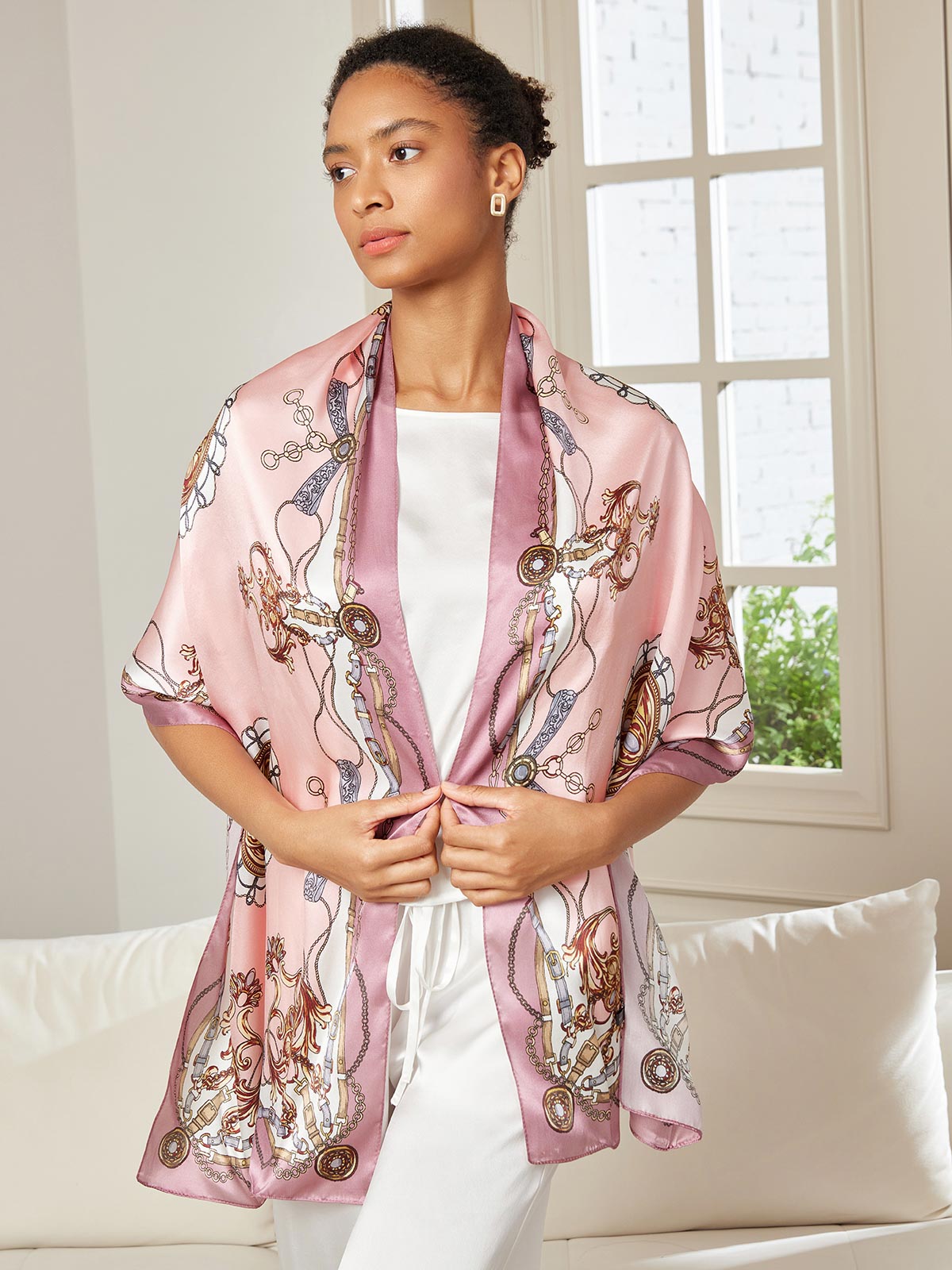 [P019] SilkSilky-UK Pure Silk Scarf 001,