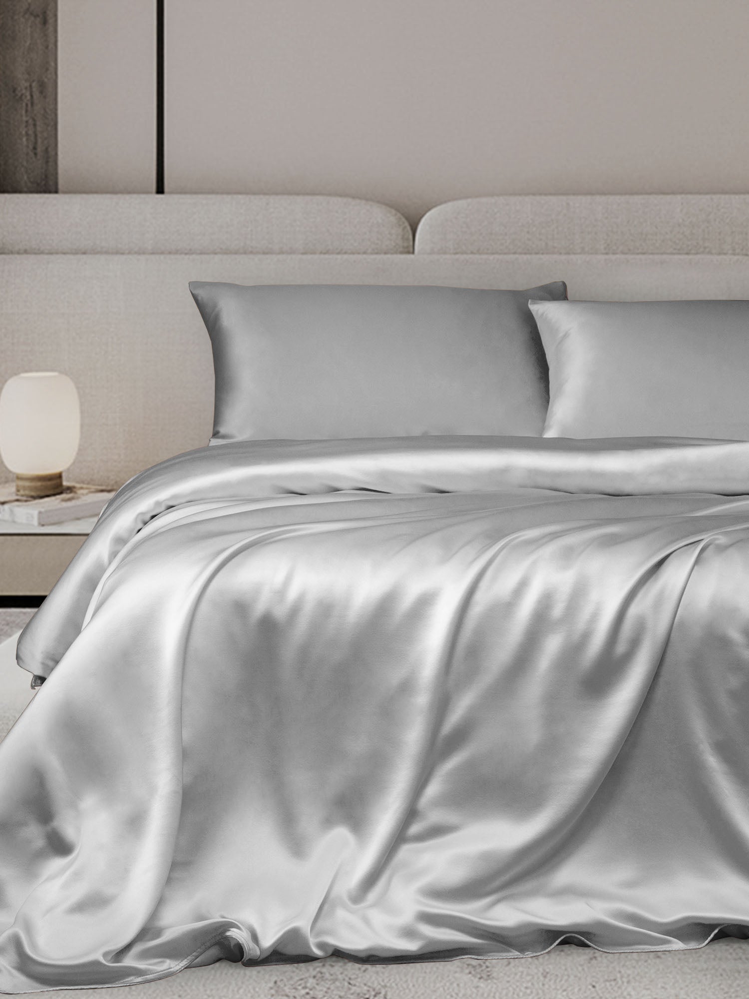 [Silver] SilkSilky-UK 19Momme Bed Linen Set 001