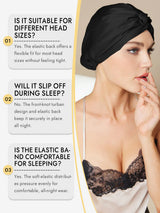 [Black] SilkSilky-UK Sleep Cap 008