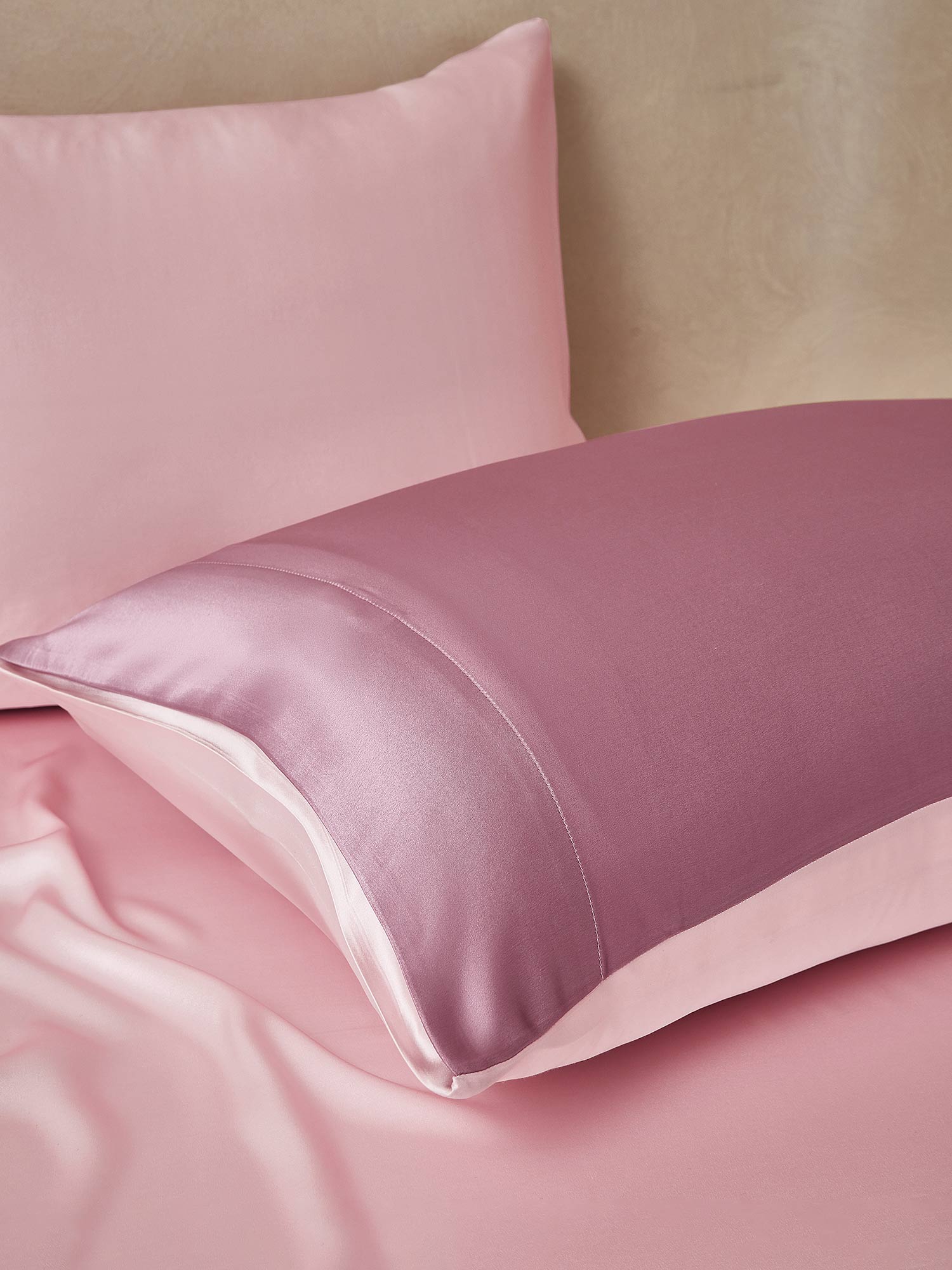 [PaleMauve+LightPink] SilkSilky-UK 22Momme Pure Silk Bedding Set 005,