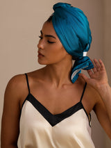 [Teal] SilkSilky-UK Hair Towel Wrap 003