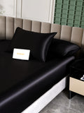 SilkSilky UK 25Momme Pure Silk Bedding Set Black 004