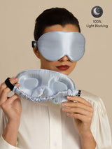 [Light Blue] SilkSilky-UK 22Momme Sleep Mask 001