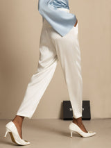 [White] SilkSilky-UK 19Momme Silk Womens Pants 002
