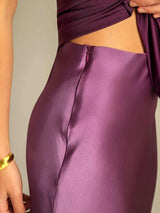 [Deep Purple] SilkSilky-UK Skirt 004