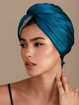 [Teal] SilkSilky-UK Hair Towel Wrap 003