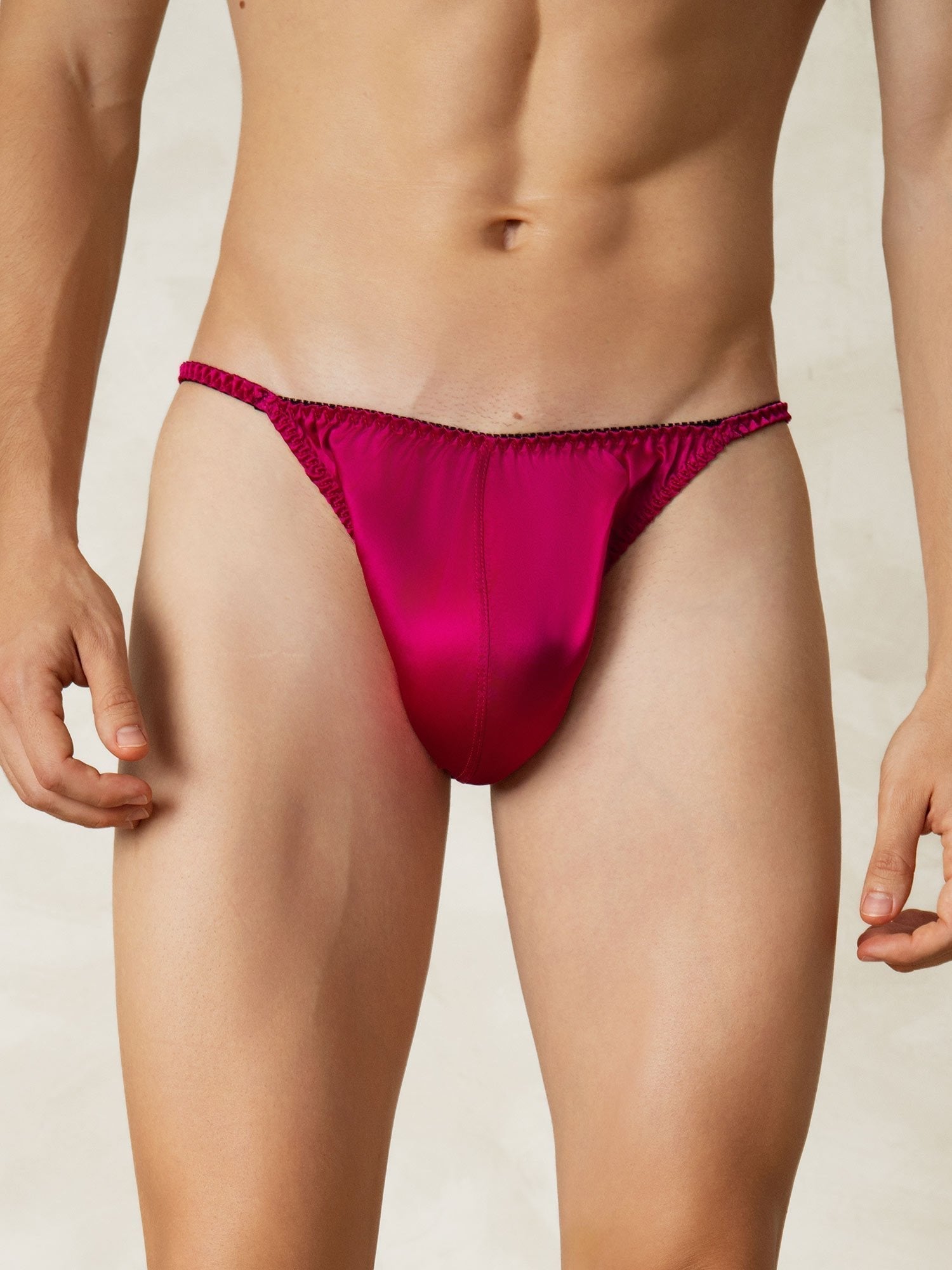 [Fuchsia] SilkSilky-UK Pure Silk Mens Underwear 004