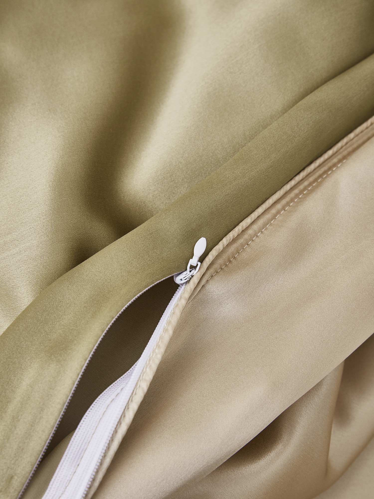 [Beige+Khaki] SilkSilky-UK 19Momme Pure Silk Bedding Set 006,