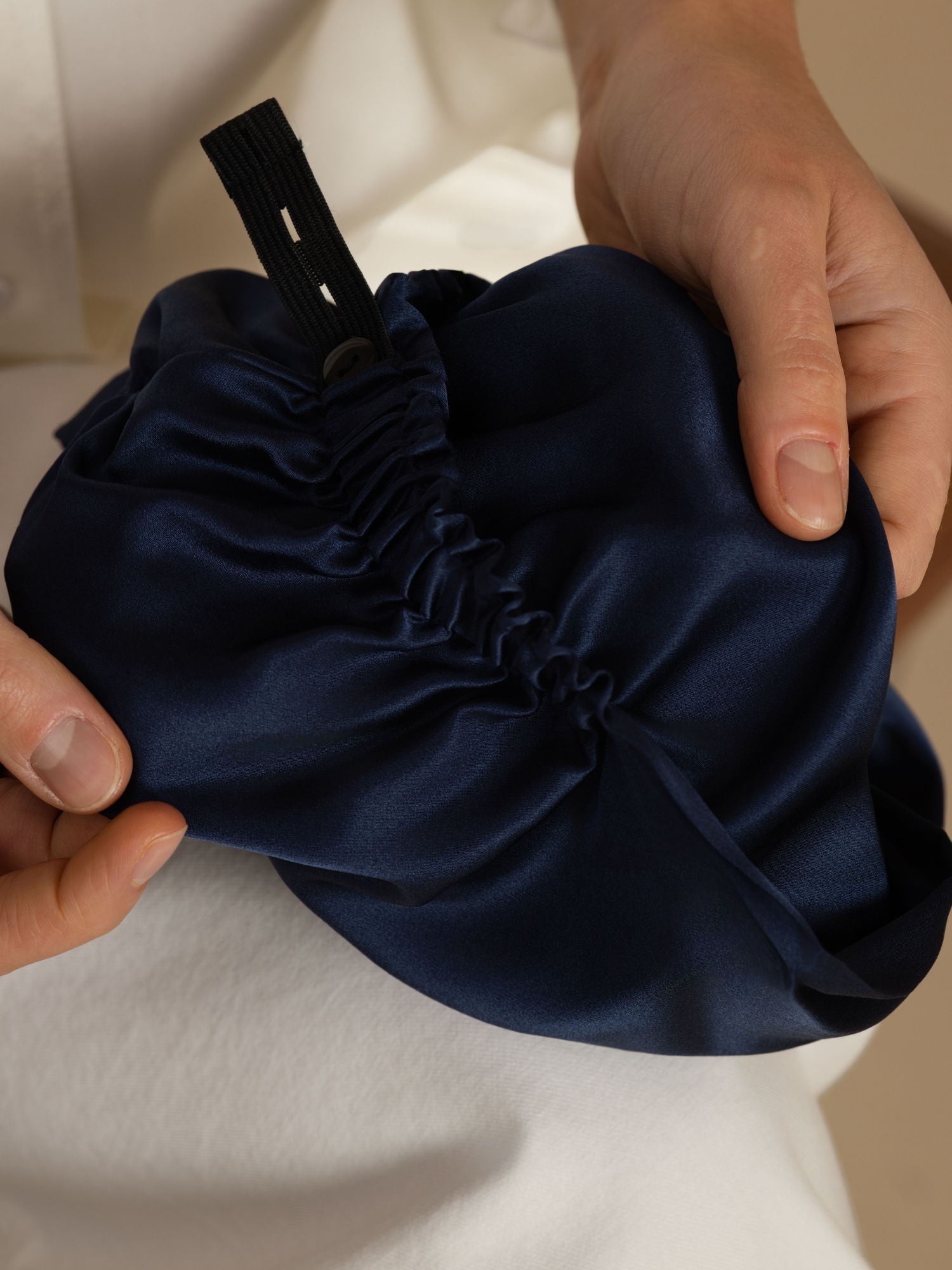 [Dark Blue] SilkSilky-UK 22Momme Sleep Cap 003