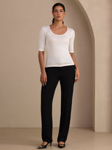 [White] SilkSilky-UK Half Sleeve Women's T-Shirt 007