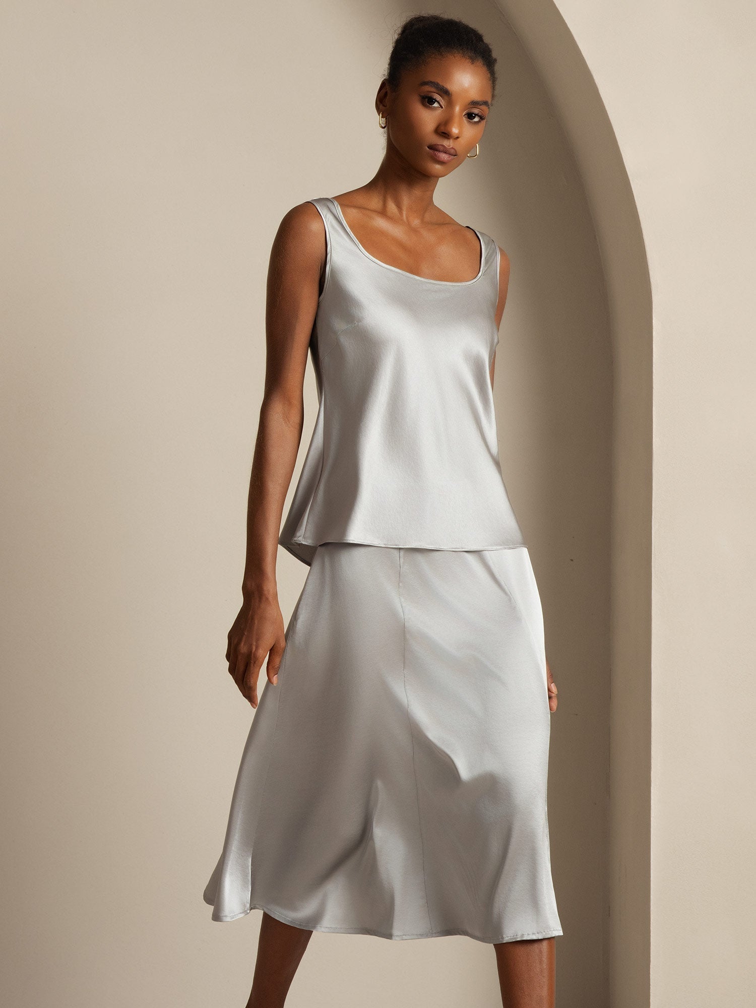 [Griffin Gray] SilkSilky-UK 19Momme Silk U Neck Camisole 004,