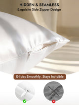 [White] SilkSilky-UK 30Momme Pillowcase 006