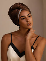 [Coffee] SilkSilky-UK Hair Towel Wrap 001