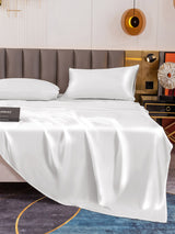 [White] SilkSilky-UK 19Momme Bed Linen Set 006