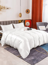 [White] SilkSilky-UK 19Momme Pure Silk Bedding Set 002