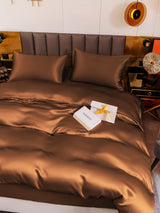 [Coffee] SilkSilky-UK 19Momme Pure Silk Bedding Set 006