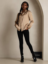 [Floral] SilkSilky-UK Long Sleeve Lapel Collar Women's Shirt 007