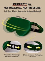 [Dark Green] SilkSilky-UK Sleep Mask 004