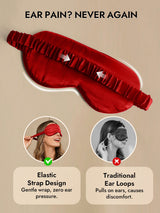 [Dark Red] SilkSilky-UK Sleep Mask 006