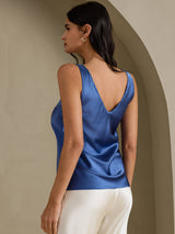 [Real Teal] SilkSilky-UK Sleeveless V Neck Camisole 002