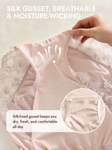 [Pink] SilkSilky-UK Silk Knitted Panty 005