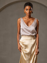 [Shadow Gray] SilkSilky-UK Sleeveless V Neck Camisole 001